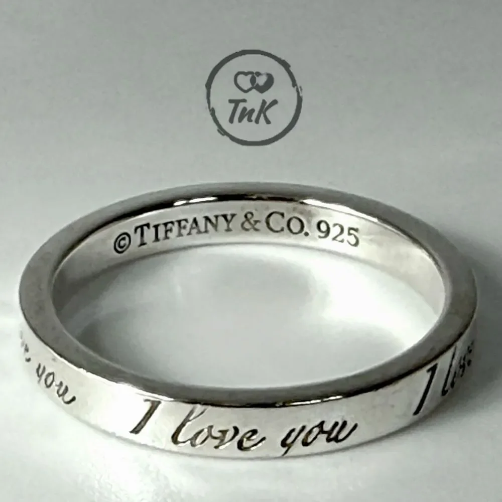Tiffany Retired Notes "I Love You" Ring - Sterling Silver - Size 6.75 - Picture 10 of 16